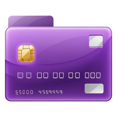 Purple gem credit card sticker