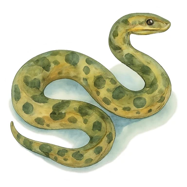 watercolor style anaconda sticker