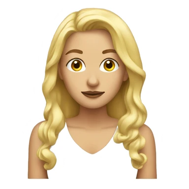 blonde woman looking at viewer sticker