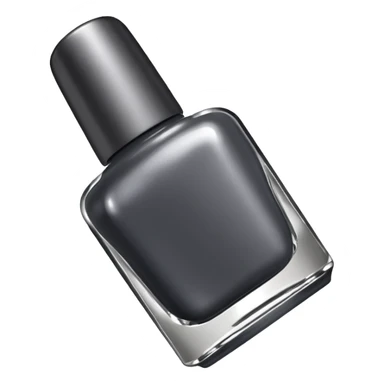 Dark grey metallic rococo style nail polish    sticker