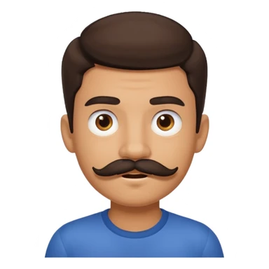 mustache Young boy,Big mustache, different faces. sticker