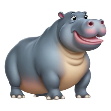 Fat Hippopotamus  sticker
