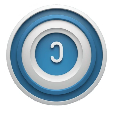 Circulo azul con un símbolo de chek a dentro sticker