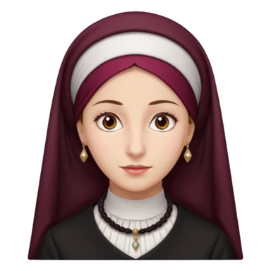 orthodox jewish woman with tichel circa. 1890 make into pretty young maroon sticker