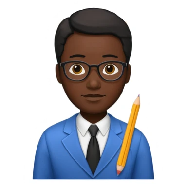 teacher man with black skin sticker