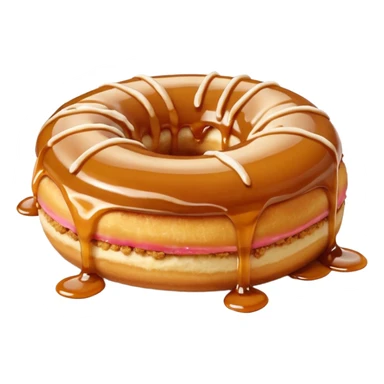 Small doughnuts with a very crumbly biscoff crumble on top and sauce drizzled only  sticker