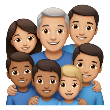 a father with many children sticker