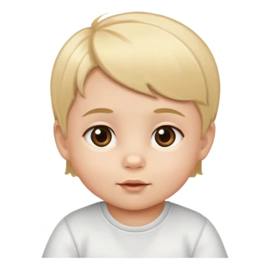 Create a sweet baby with blonde hair and brown eyes sticker