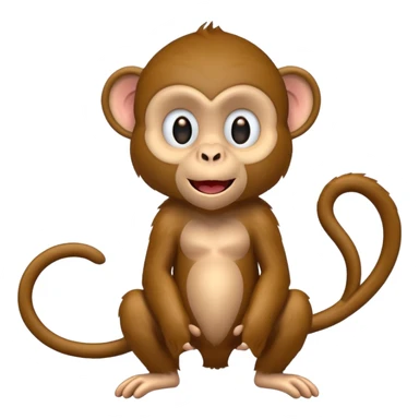 monkey being silly whole body sticker