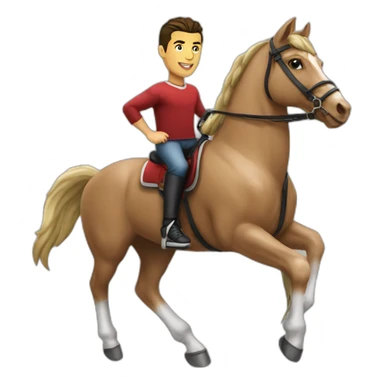 cristiano ronaldo sur un cheval sticker