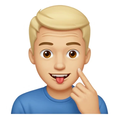 zesty guy biting nail while smirking sticker