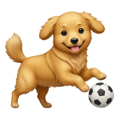 Un chien qui fait du football sticker
