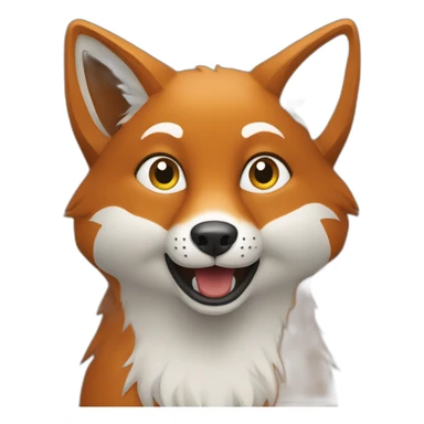 Chat sur un renard sticker