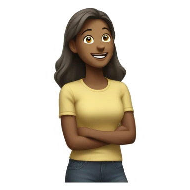 happy wife by the window sticker