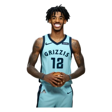 ja morant at memphis grizzlies sticker