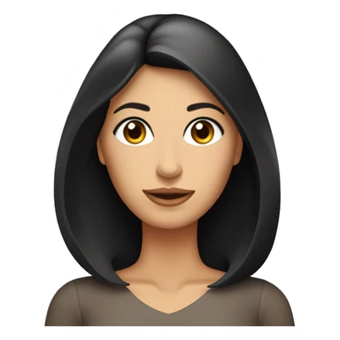 mujer de cabello largo y negro, ojos oscuros, argollas en las orejas, de cara fileña y con ropa elegante  sticker