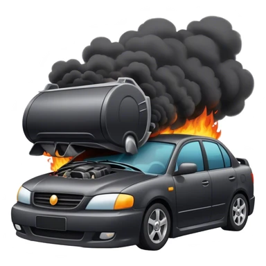 A car crashed  sticker