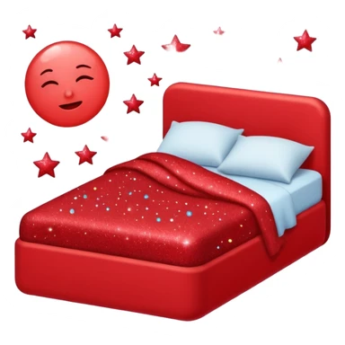 red glitter sleep Zzz sticker