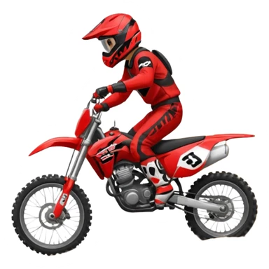 Motocross чёрный с красным sticker