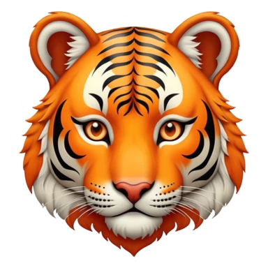 Vintage circus tiger with filigree sticker