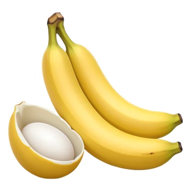 A banana standing between two eggs sticker