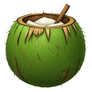 Green Coconut shell sticker