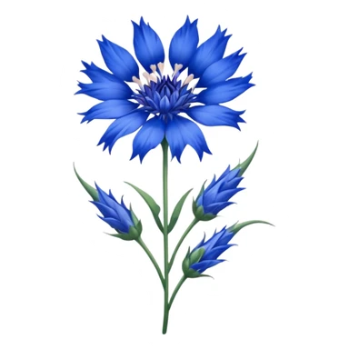 blue cornflower heart emoji sticker