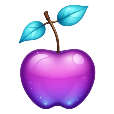 glitter purple and cian cherry sticker