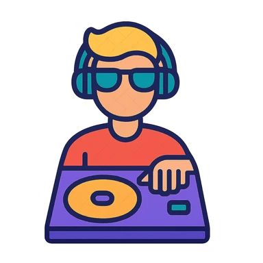 a cool DJ sticker