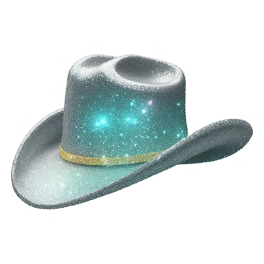 sparkly cowboy hat sticker