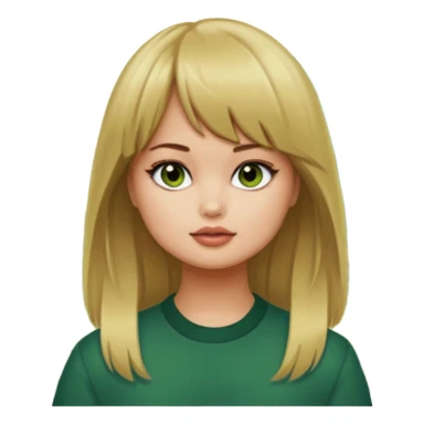 Debby Ryan (dirty blonde hair straight bangs) with Big City Greens sticker