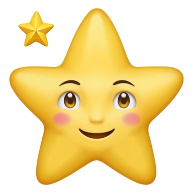 A star emoji smiling softly and eyes closed sticker