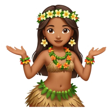 Beautiful Hawaiian girl dancing hula sticker