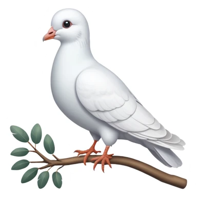 white pigeon sticker