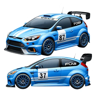 Ford Focus RS WRC best view with some cool grafics sticker