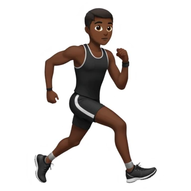 make a short runner in black outfit sticker