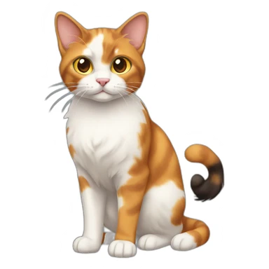Calico Cat Full Body sticker