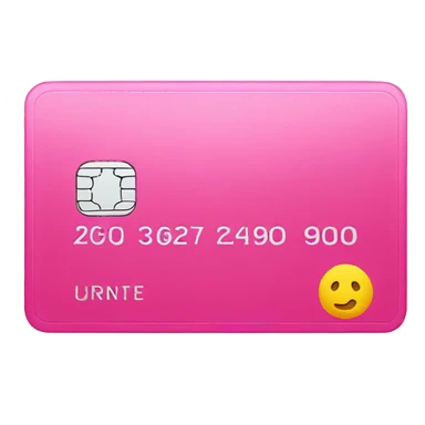 pink credit card sticker