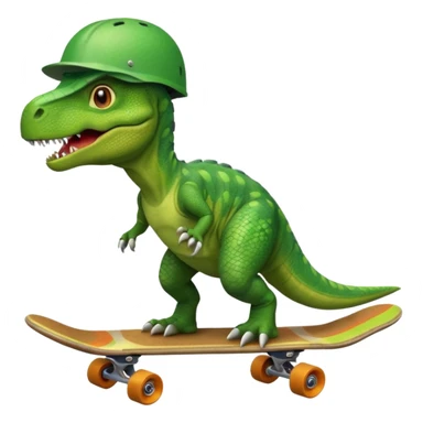 Dinosaur on a skateboard sticker