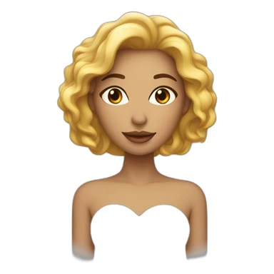 Femme peul voilée de teint clair avec un air amoureuse sticker