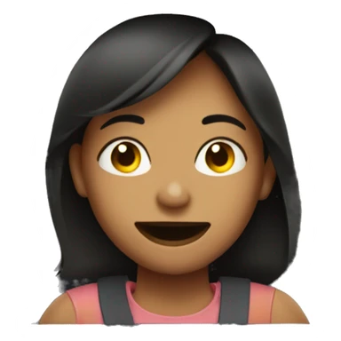 closed lip smiling girl in car interior sticker