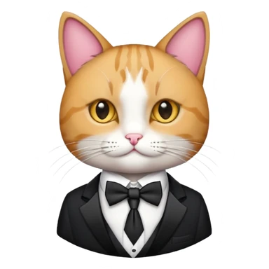cat dressed in a suit and tie sticker