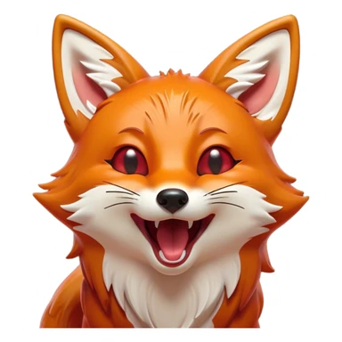 Cinematic Cute Yawning Fox Portrait Emoji, Head tilted slightly with a dramatic, wide-open yawn, showcasing a soft, velvety red Fur with subtle white accents, floppy ears slightly drooping, round amber eyes barely open in drowsy contentment, Simplified yet irresistibly adorable features, highly detailed, glowing with a soft, cozy glow, high shine, relaxed yet expressive, stylized with a touch of natural whimsy, bright and endearing, soft glowing outline, capturing the essence of a sleepy yet affectionate fox, so drowsy it feels like it could stretch right out of the screen and curl up for a nap! sticker