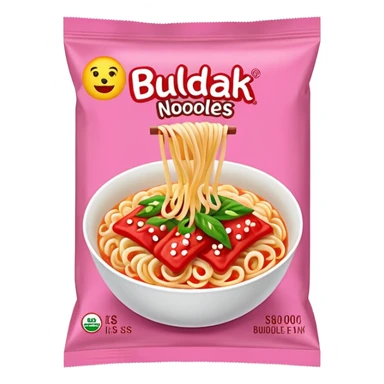 Buldak noodles packet pink original  sticker