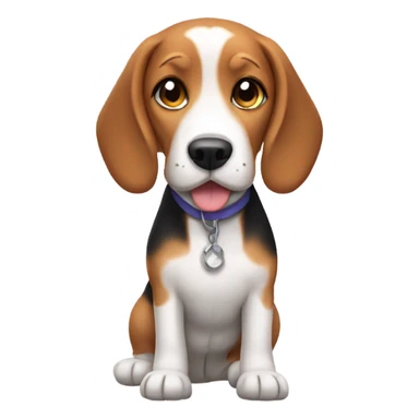 Beagle Ang girl sticker