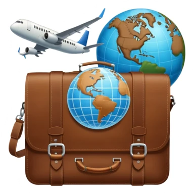 TRAVEL , travel bag , pass board, plane, glob sticker