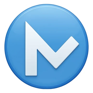 A blue circle entered by a white check mark sticker