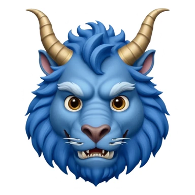 Blue Beast with horn from Beauty and the Beast Movie sticker