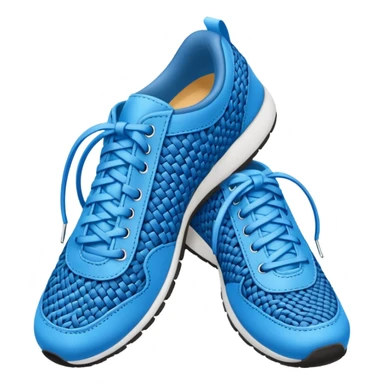 make an emoji of blue shoe laces - sticker