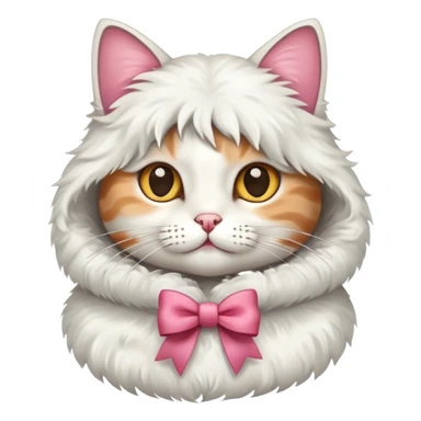 Cat with a bow on its neck sticker